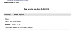 HEP - Najava planiranih radova