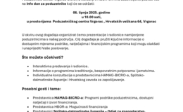 Poziv na Info dan za poduzetnike – Grad Vrgorac, 06.06.2025.