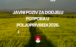 Javni poziv i Zahtjev za potporu u poljoprivredi  u 2026. godini 
